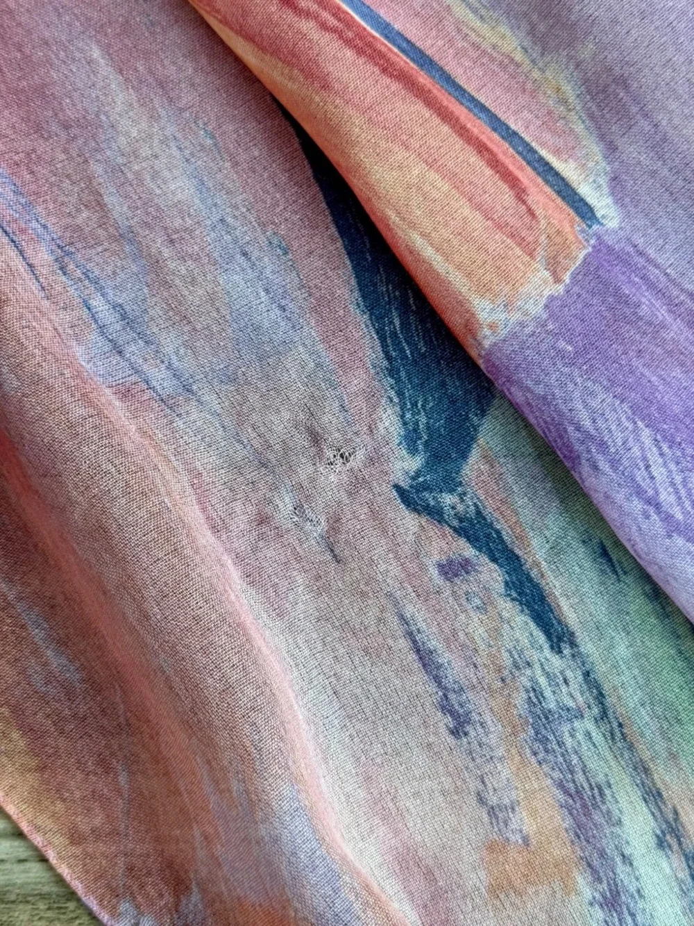 Pastel Pink Lavender Watercolor Abstract Scarf Lightweight Wrap